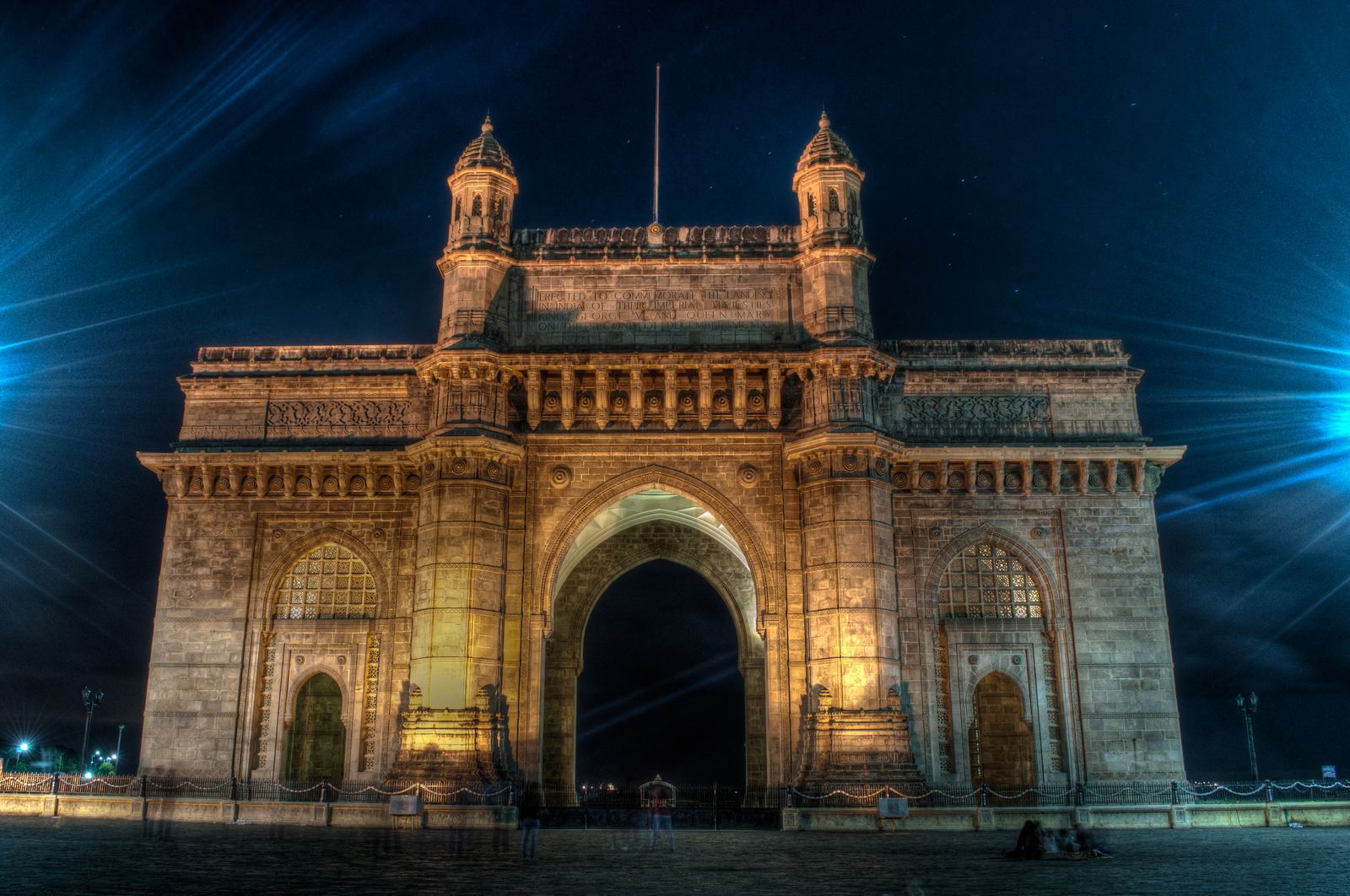 Gateway of India and the Mumbai waterfront after dark