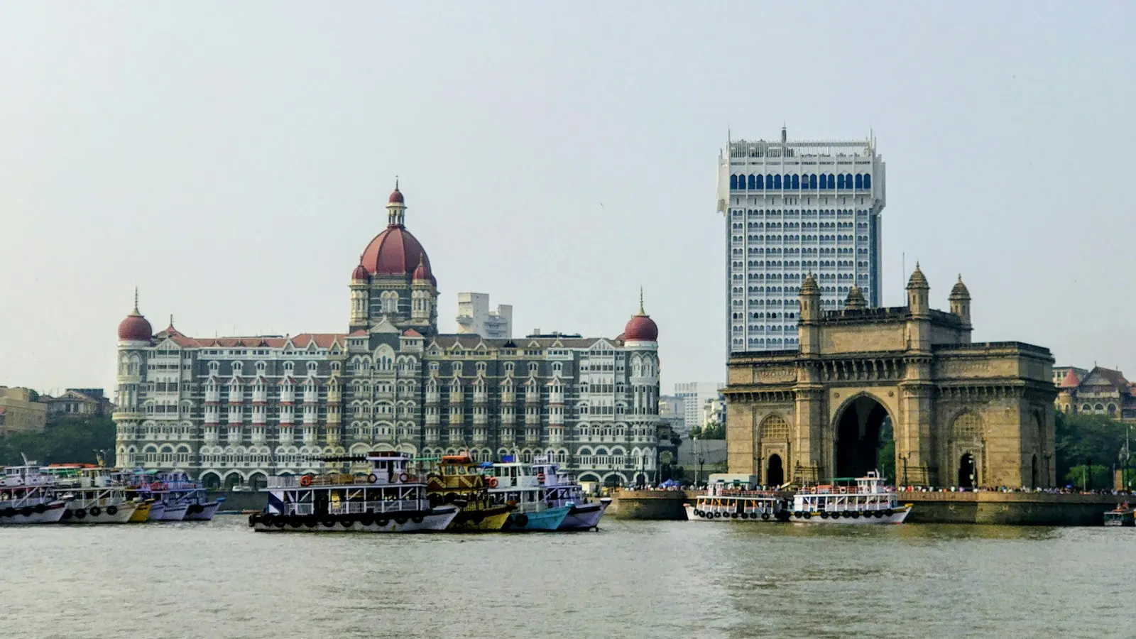 The Taj Mahal Palace and Gateway seen from the harbour